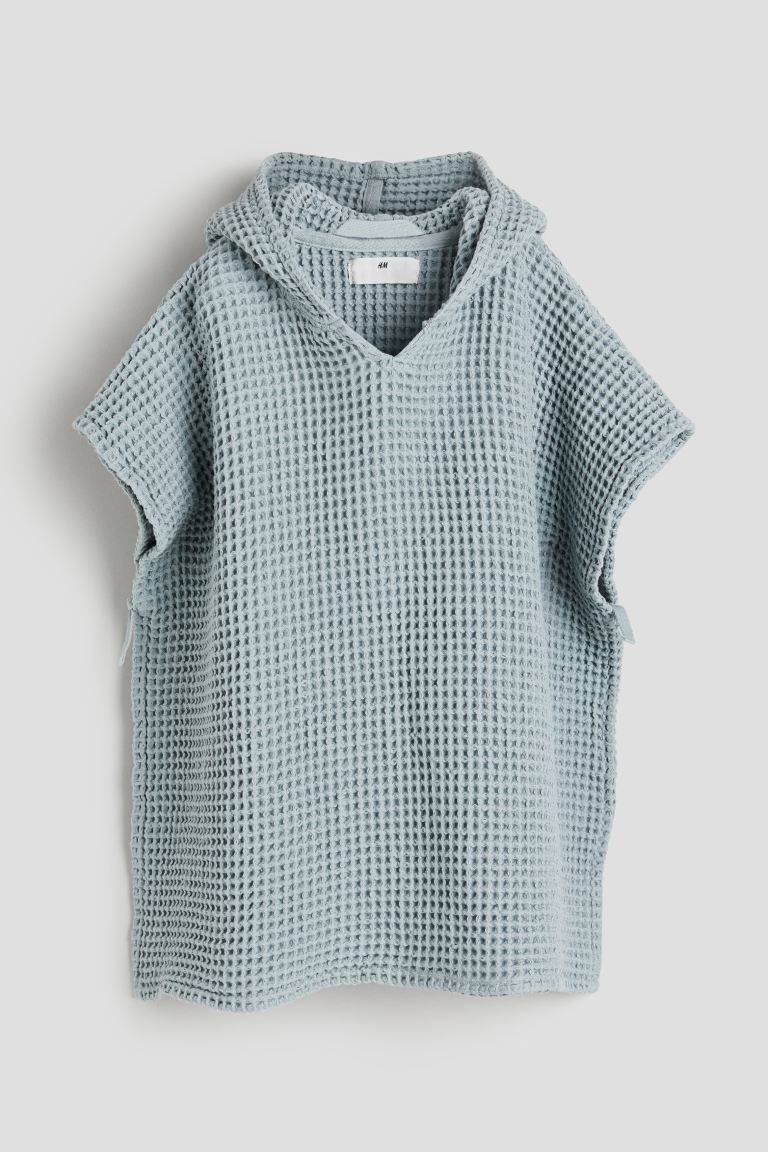 Waffled Poncho Towel - Light turquoise - Kids | H&M US | H&M (US + CA)