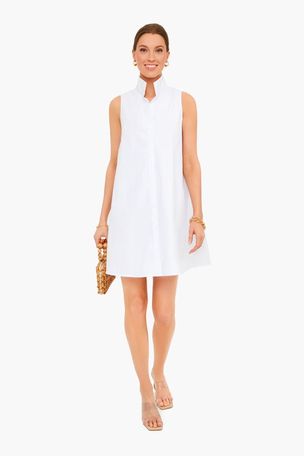 White Sleeveless Charlie Dress | Tuckernuck (US)