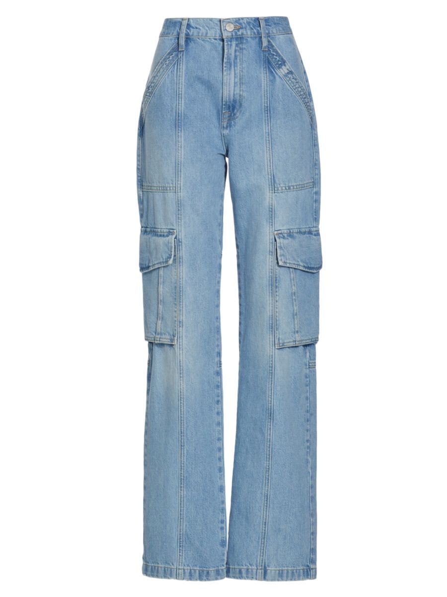 High Rise Rigid Straight-Leg Jeans | Saks Fifth Avenue