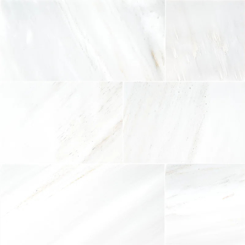 Arabescato Carrara 12 in. x 24 in. Polished Marble Floor and Wall Tile | Wayfair North America