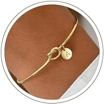 Turandoss Initial Bracelets for Women - Dainty Knot Letter A-Z Initial Bracelet Personalized Cuff... | Amazon (US)