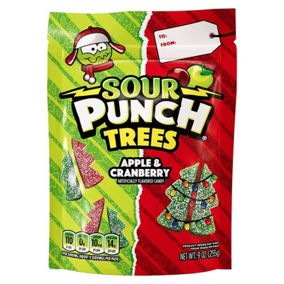 Sour Punch Christmas Trees Candy Stocking Stuffers - 9oz | Target
