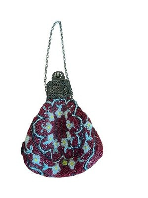 Antique 1920S Floral Beaded Metal Frame Small Purse Flapper | eBay | eBay US