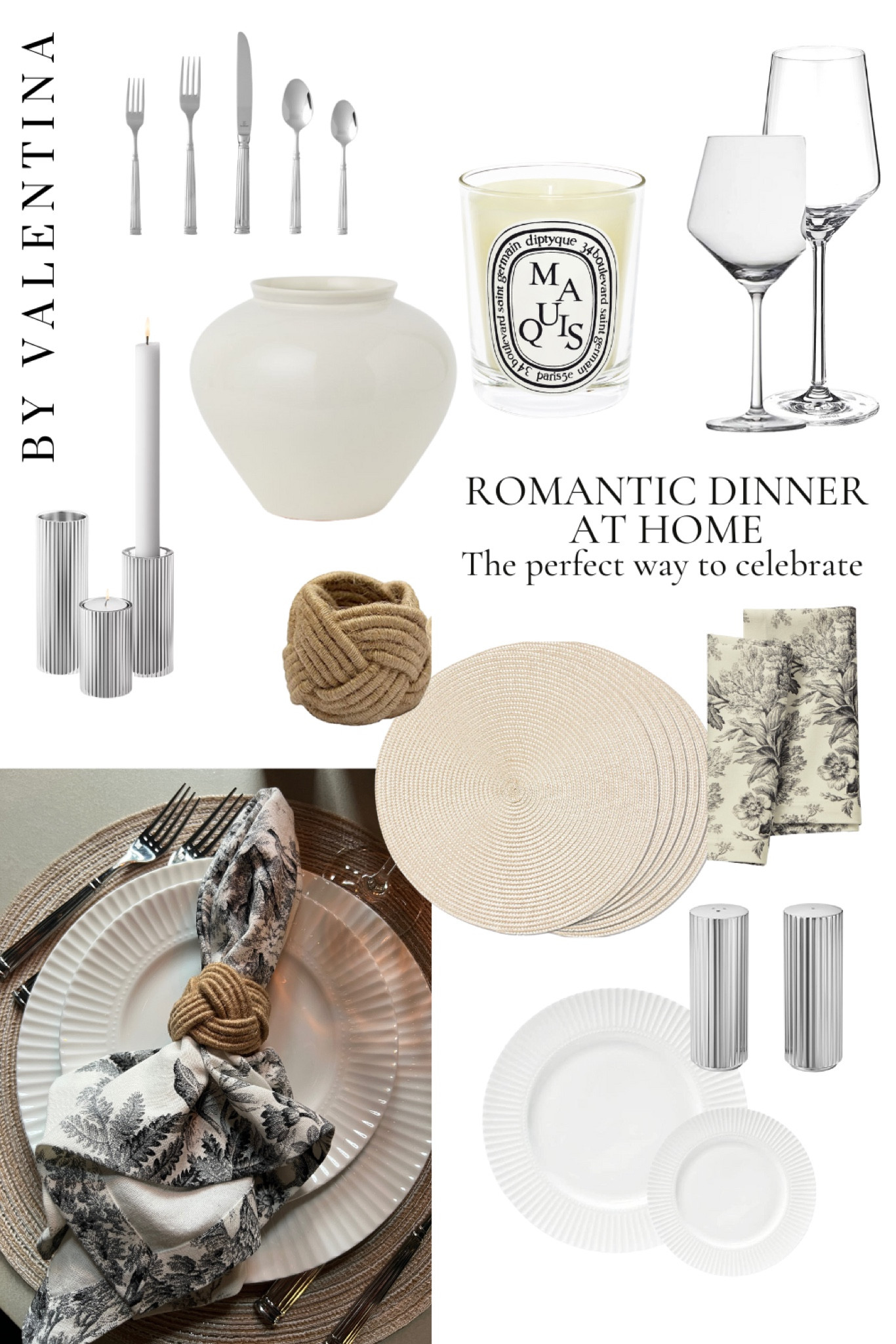 The perfect table setting for the perfect romantic dinner at home. Valentine’s day table setting.

#LTKFind #LTKstyletip #LTKhome