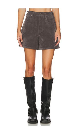Free People x We The Free Tippi Faux Suede Short In Dark Grey in Grey. - size 31 | Revolve Clothing (Global)