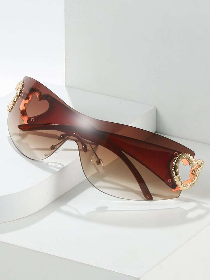 1pc Plastic Frameless Wrap Around Decorative Fashion Glasses | SHEIN