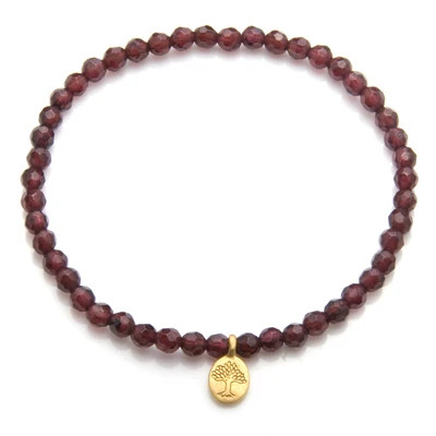 Tree of Life Garnet Gemstone Bracelet | Satya Jewelry