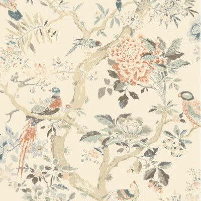 Menara Toile l 18' L x 20.5" W Peel and Stick Wallpaper Roll | Wayfair North America