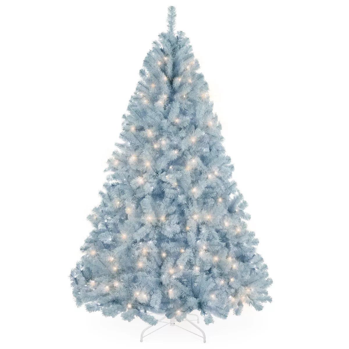 Best Choice Products Pre-Lit Ice Blue Christmas Tree, Artificial Full Holiday Decoration w/ Incan... | Target