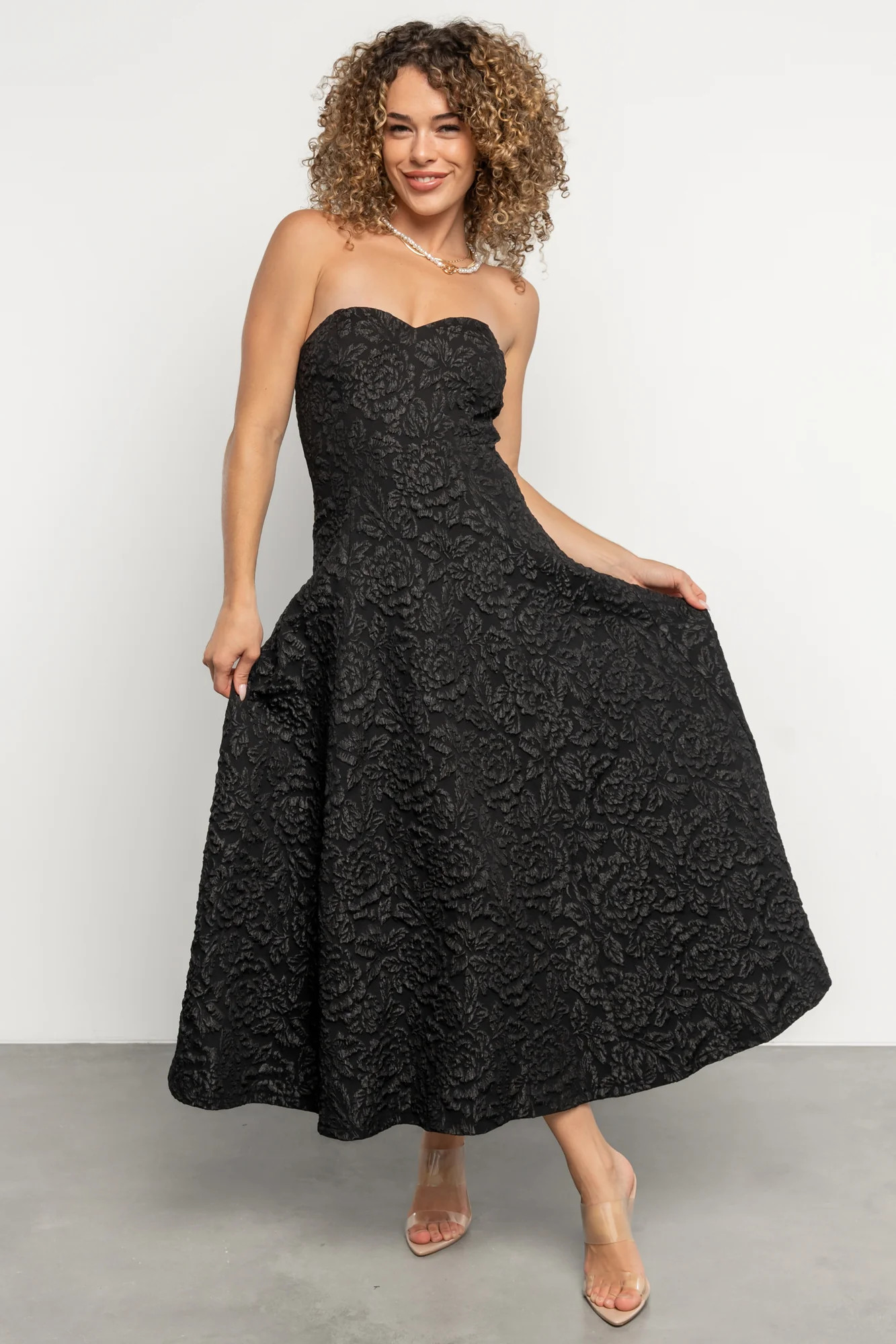 Selene Strapless Midi Dress | Baltic Born