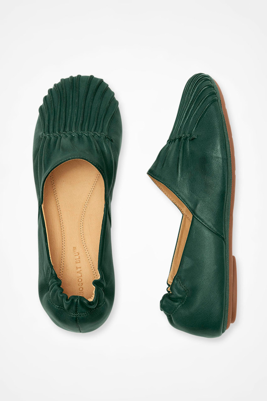 Pintuck Leather Flats by Chocolat Blu™ | Coldwater Creek