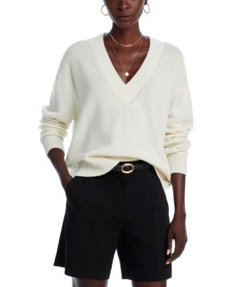 AQUA Drop Shoulder V Neck Sweater - Exclusive  | Bloomingdale's Women | Bloomingdale's (US)