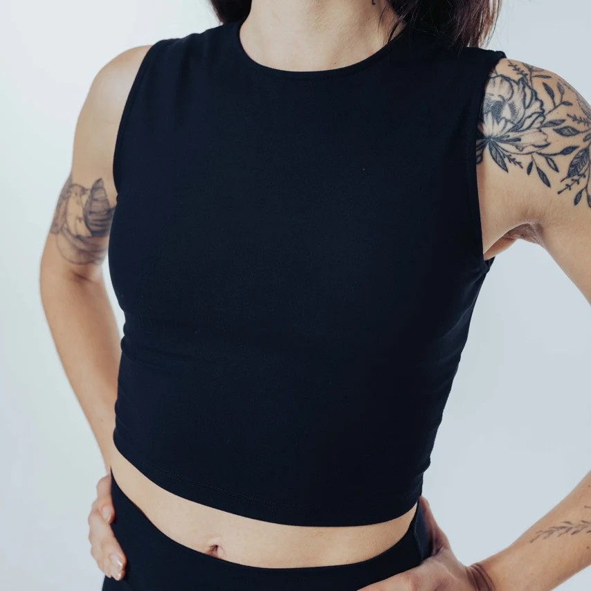 Second Skin Tank - Sueded Onyx | simplyWORKOUT