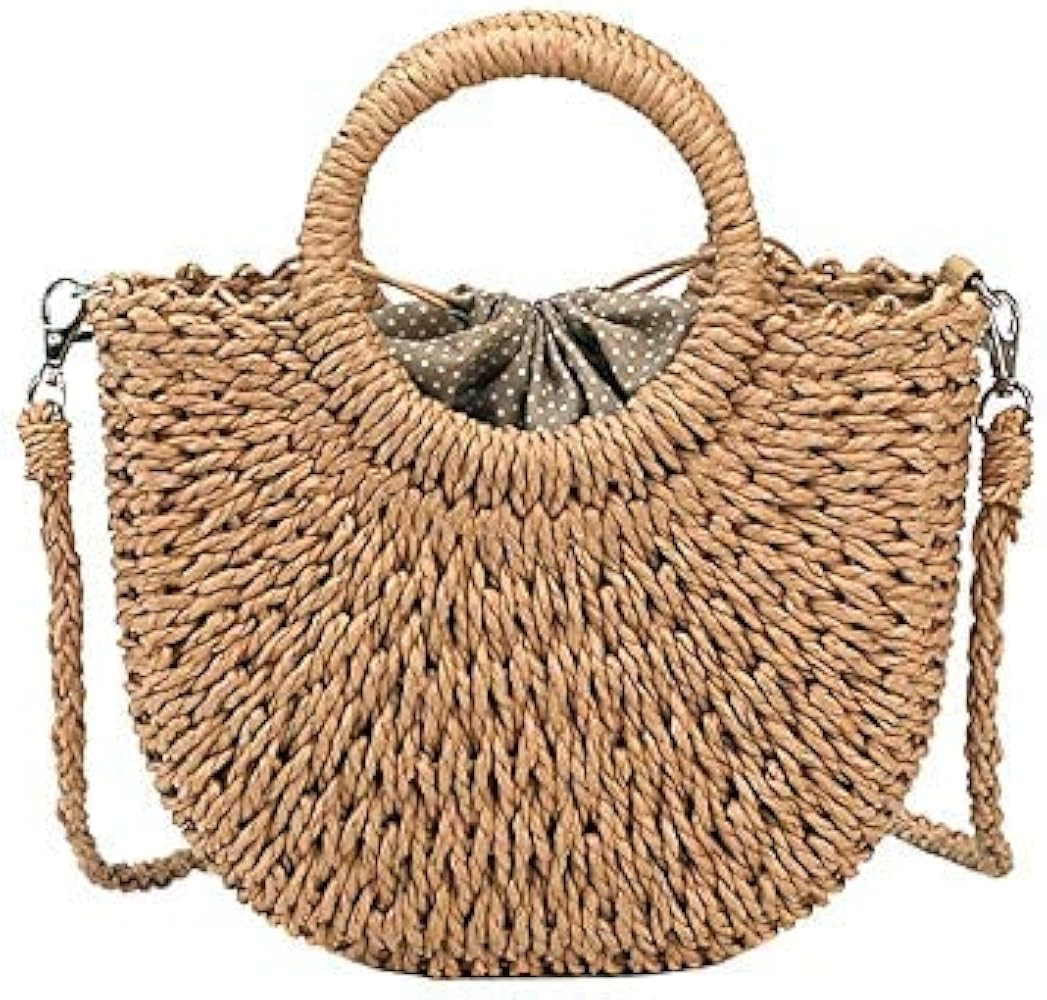 Gets Handwoven Rattan Bag for Women Cross Body Bohemian Straw Bag Vintage Weave Tote Summer Beach Ca | Amazon (US)