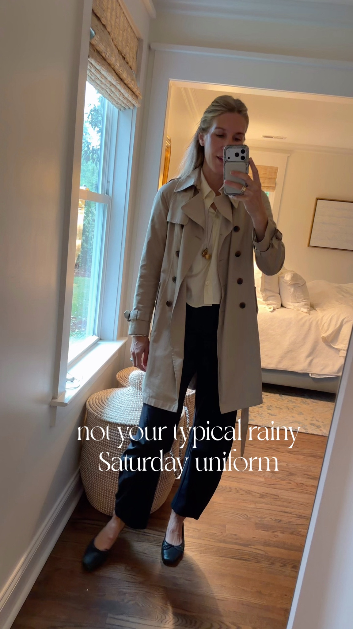 Rainy Saturday work outfit showing homes in Charleston! Wearing size 2 in the pants and xs in the top 

#LTKSeasonal #LTKWorkwear #LTKTall