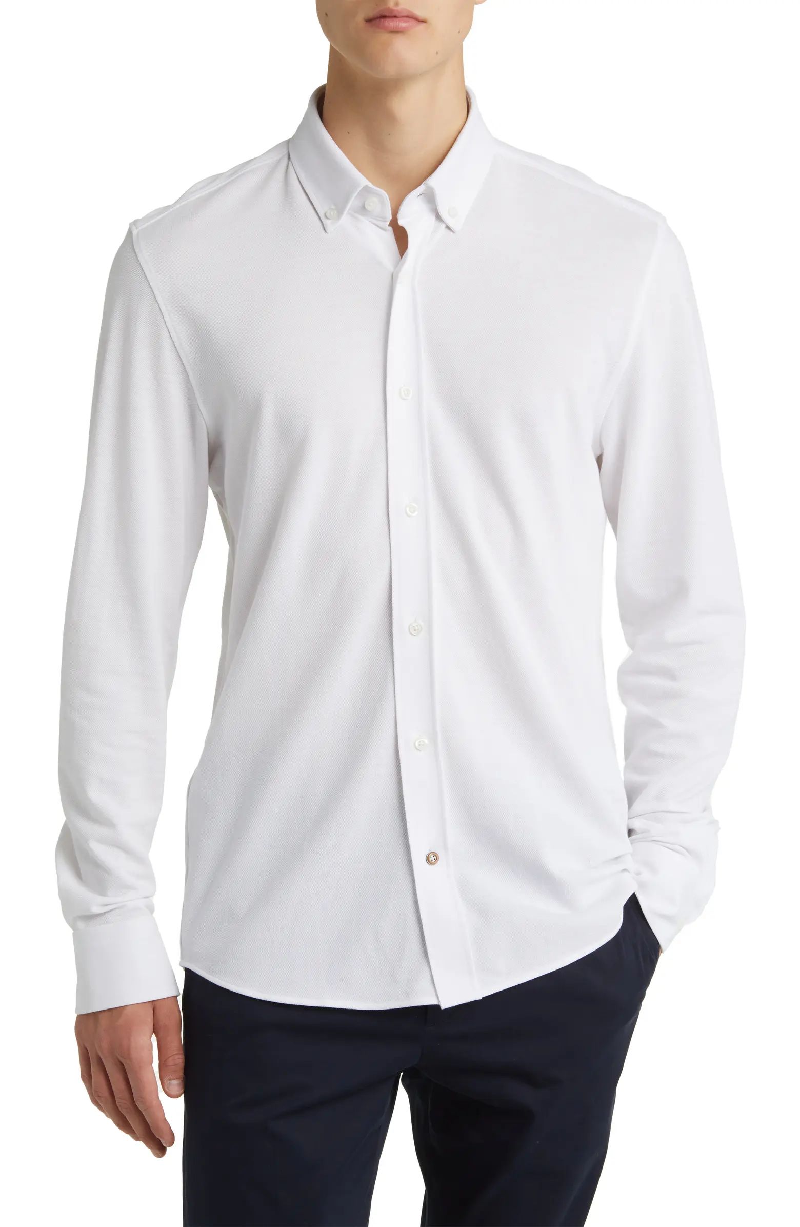 BOSS Hal Casual Fit Stretch Cotton Button-Down Dress Shirt | Nordstromrack | Nordstrom Rack