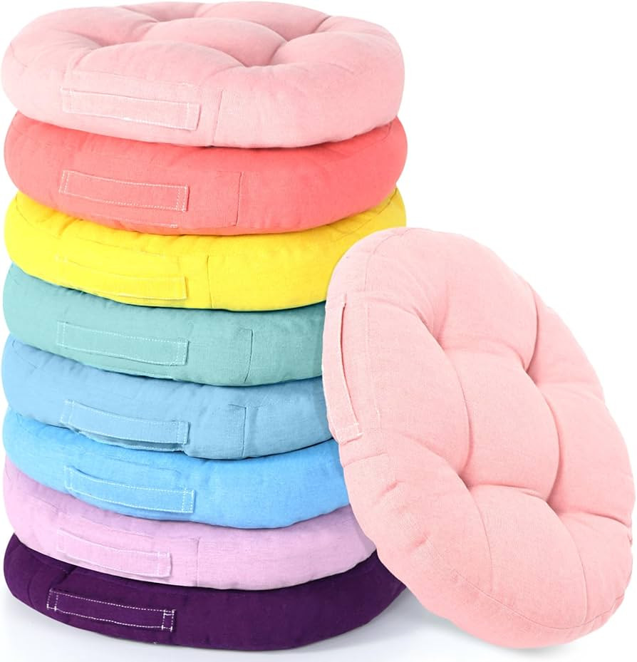 Amazon.com: Gerrii 8 Pieces Floor Cushions for Kids Classroom Flexible Floor Seating Cushions Flo... | Amazon (US)