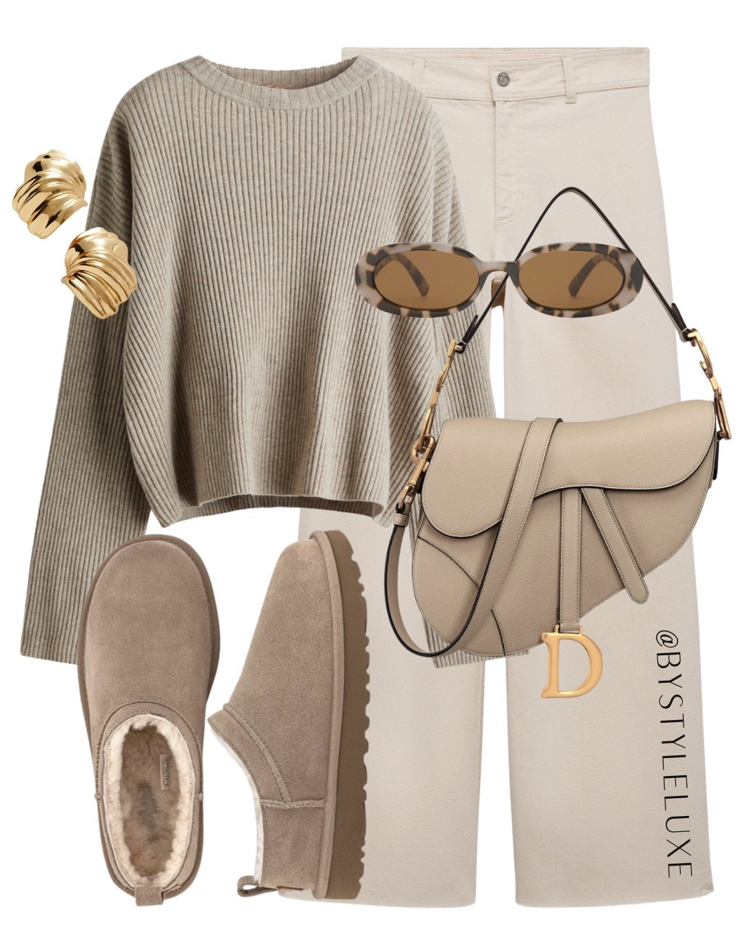 JEANS - styling beige jeans in a neutral look. Looove the new Ugg micro slippers! 

#ugg #jeans #autumnoutfit 

#LTKshoes #LTKautumn #LTKjeans