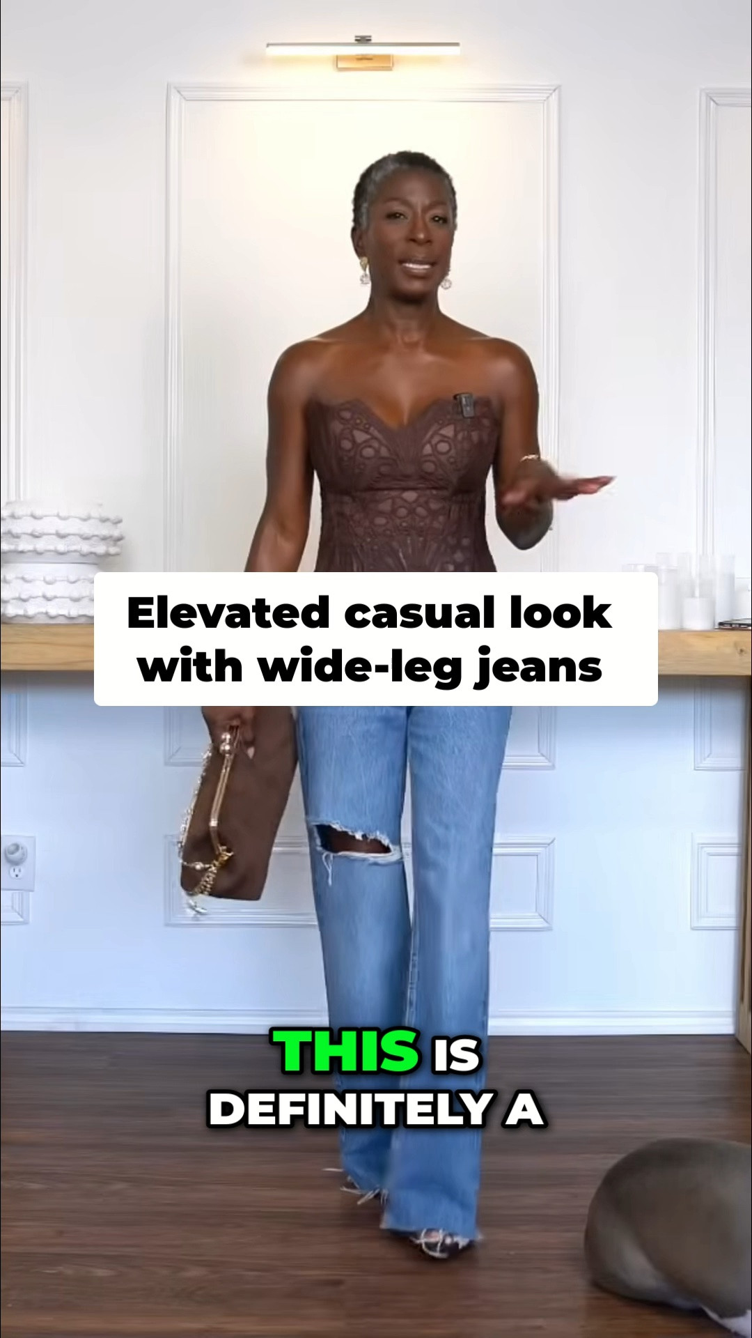 Looking for an elevated casual look? This is it. This bustier paired with this wide leg jeans, I love! It’s definitely the look for you.

#LTKootd #LTKOver40 #LTKPetite