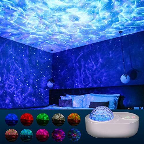 Star Projector Night Light, 10 Colors Music Projector Ocean Wave Projector with Bluetooth Speaker... | Amazon (US)