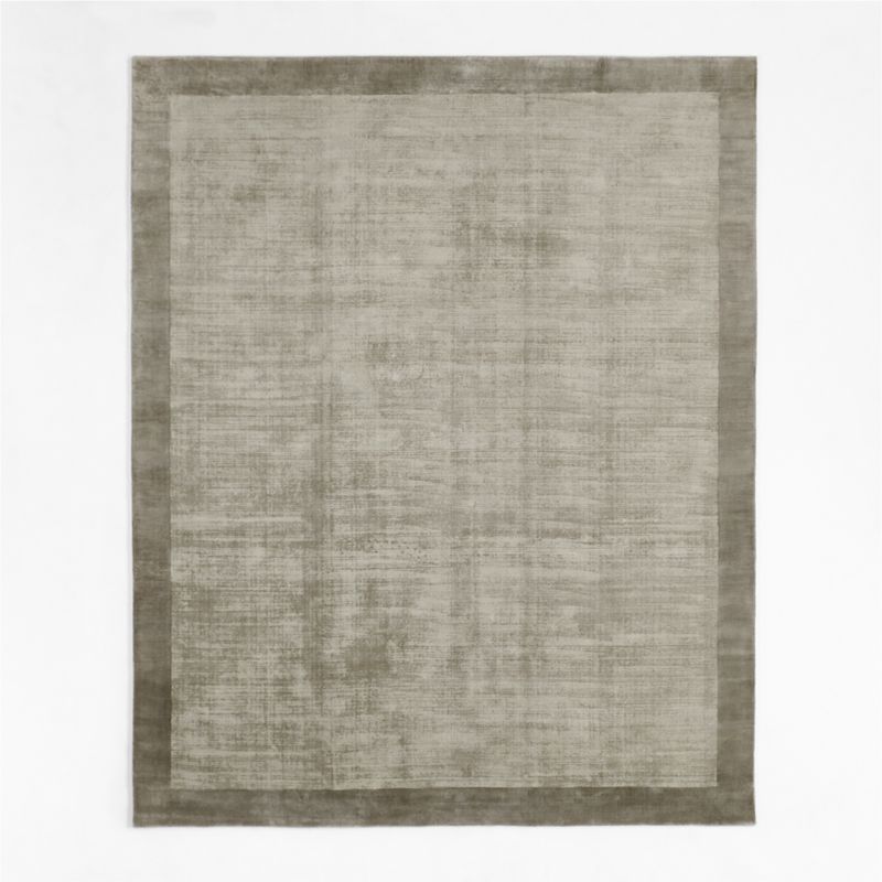 Laval Border Dark Grey Area Rug 6'x9' | Crate & Barrel | Crate & Barrel