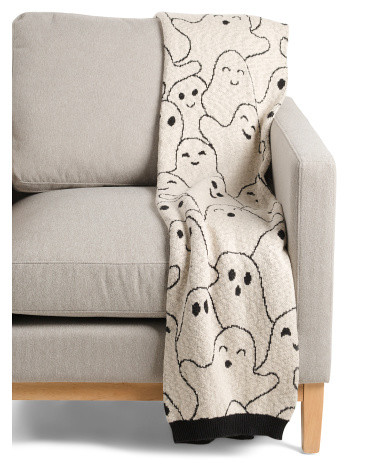 Ghost Patterned Throw | Halloween | Marshalls | Marshalls