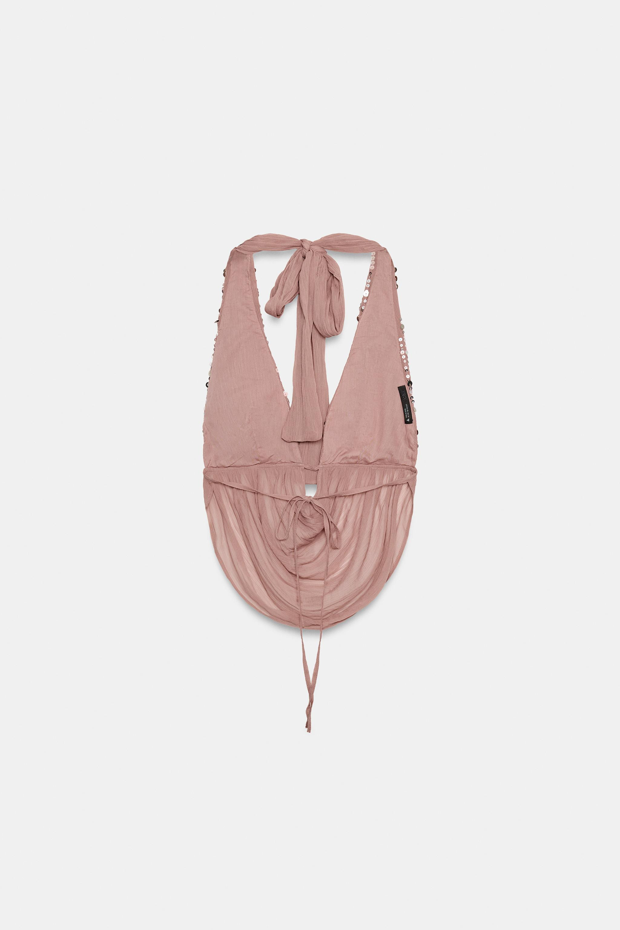 SEQUIN HALTER TOP | Zara US