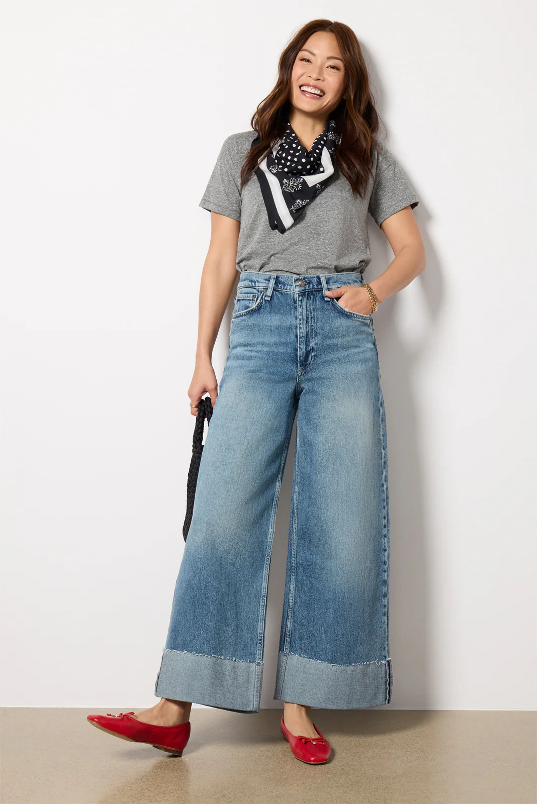 Sofie High-Rise Ankle Wide Leg with Cuff | Evereve