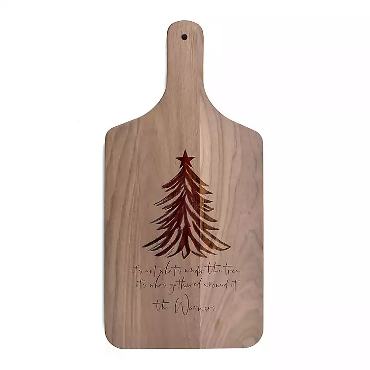 New! Personalized Walnut Gather Tree Cutting Board | Kirkland's Home