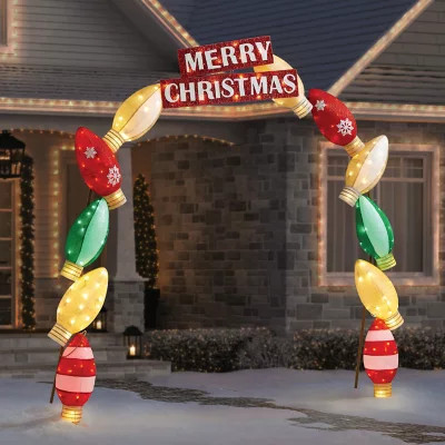 Member's Mark 8' Pre-Lit Stacked Ornament Arch | Sam's Club