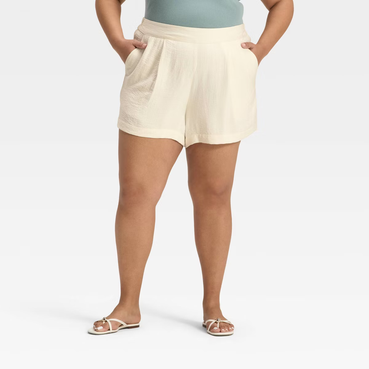 Women's High-Rise Modern Gauze Shorts - A New Day™ | Target