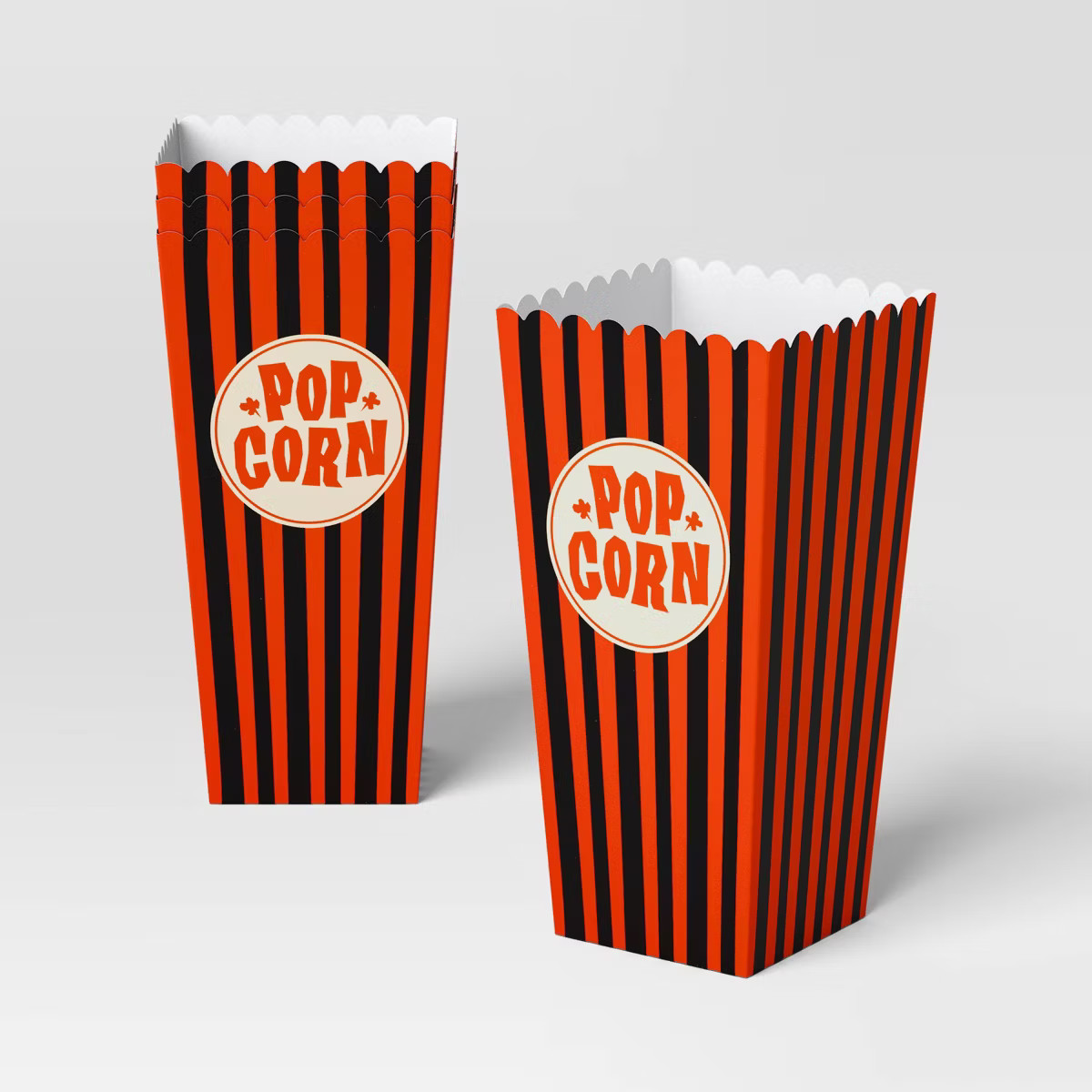 4ct Orange Striped Square Popcorn Bucket Disposable Carrier Pack - Hyde and EEK! Boutique™ | Target
