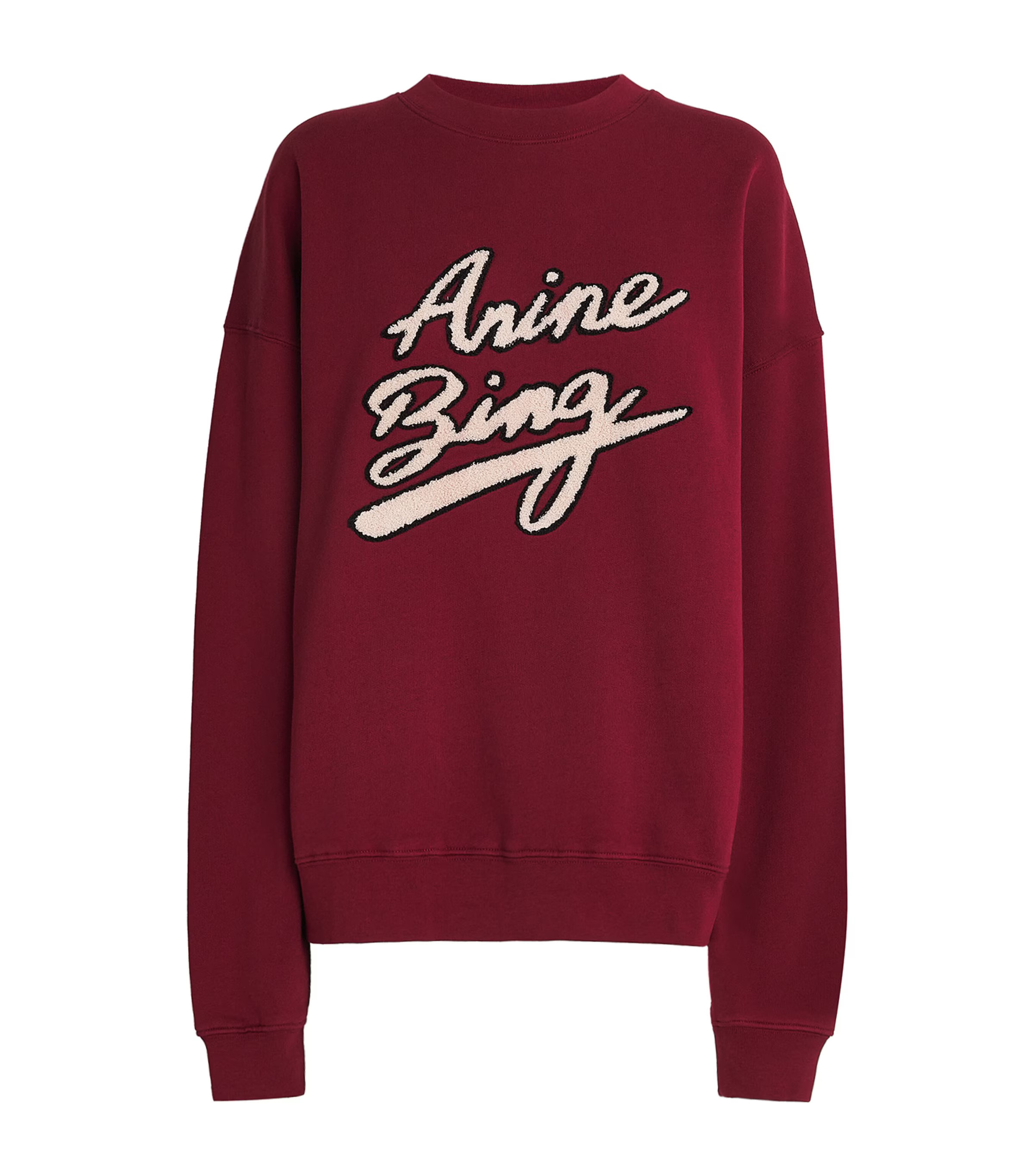 Anine Bing Chenille-Logo Miles Sweatshirt | Harrods (US)