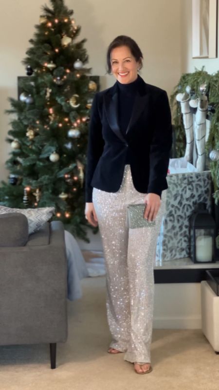 Holiday party outfits - Christmas party outfits - Sequin pants - NYE party outfits - New Year’s Eve  outfits 

#LTKHoliday #LTKVideo #LTKstyletip