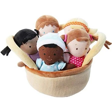 Snuggle Stuffs Basket of Buddies 8"" Plush Diversity Dolls - Set of 5 | Walmart (US)