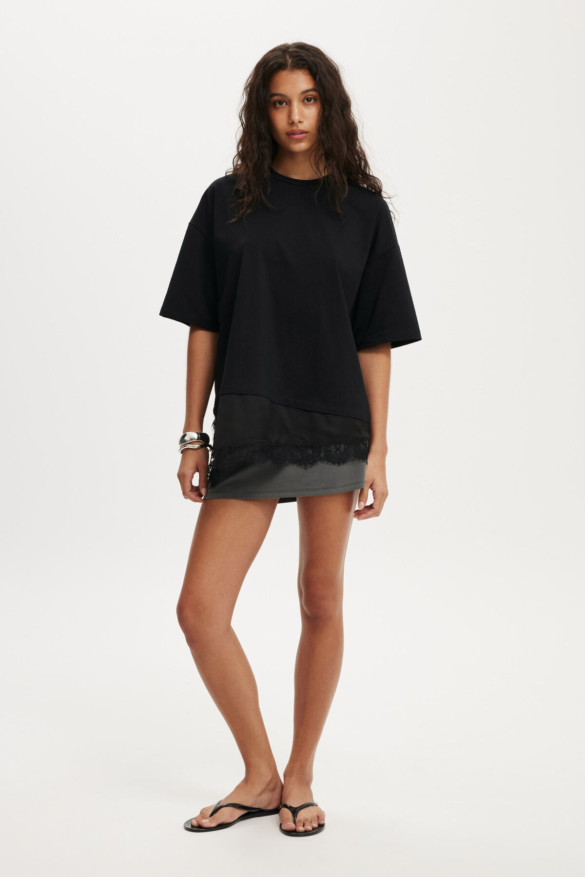 Satin Layered Tshirt | Cotton On (ANZ)