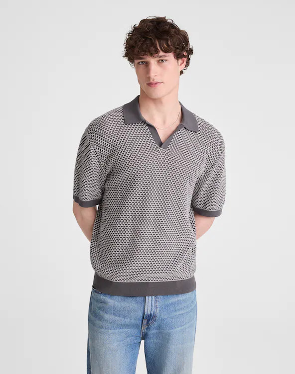 Johnny-Collar Sweater Polo | Madewell