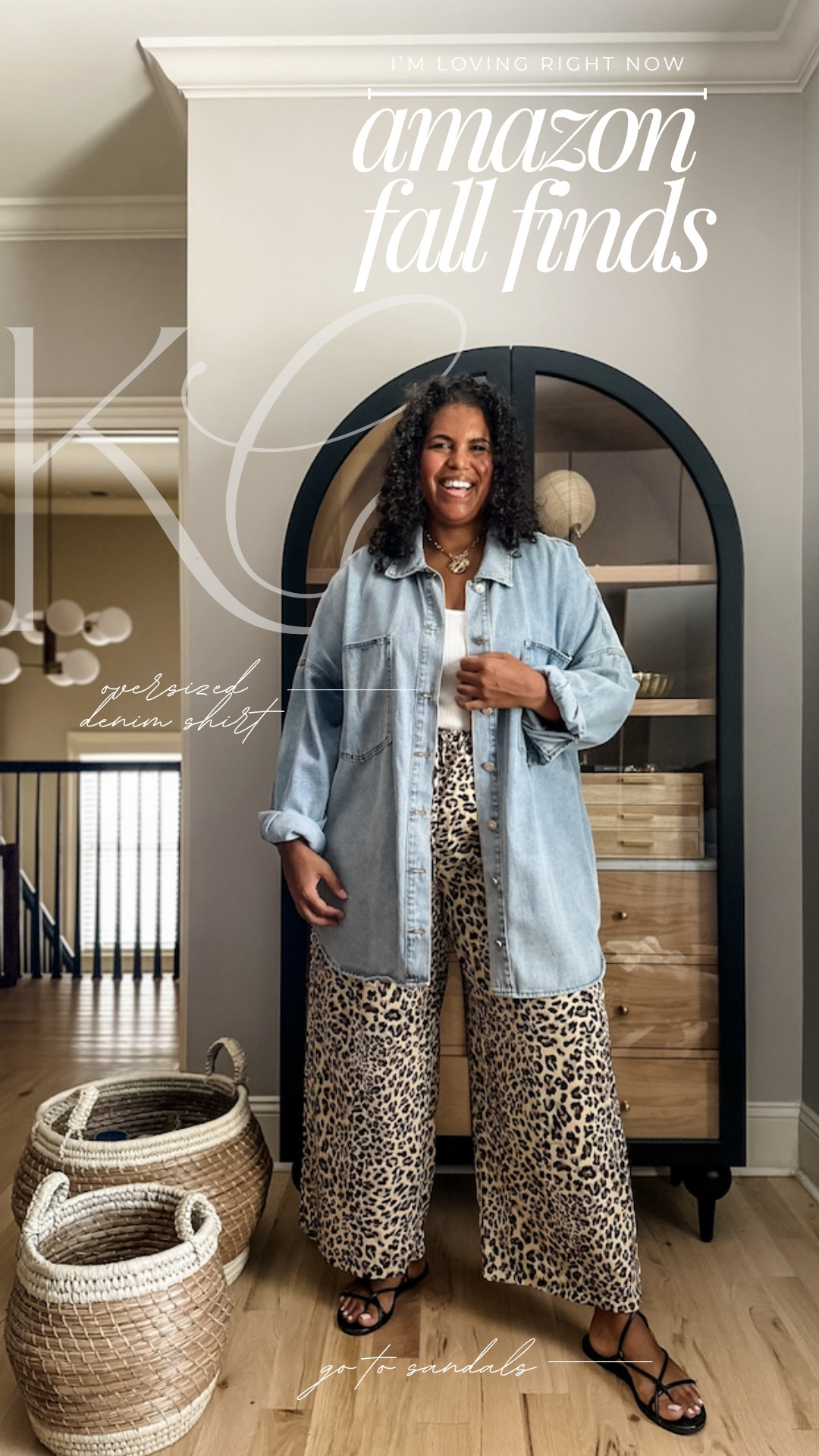 How to style cheetah print pants with denim for the fall. Wearing size 3x in pants—went up a size, and size xxl in Shacket and white scallop tank.

#LTKPlusSize #LTKFindsUnder100 #LTKStyleTip
