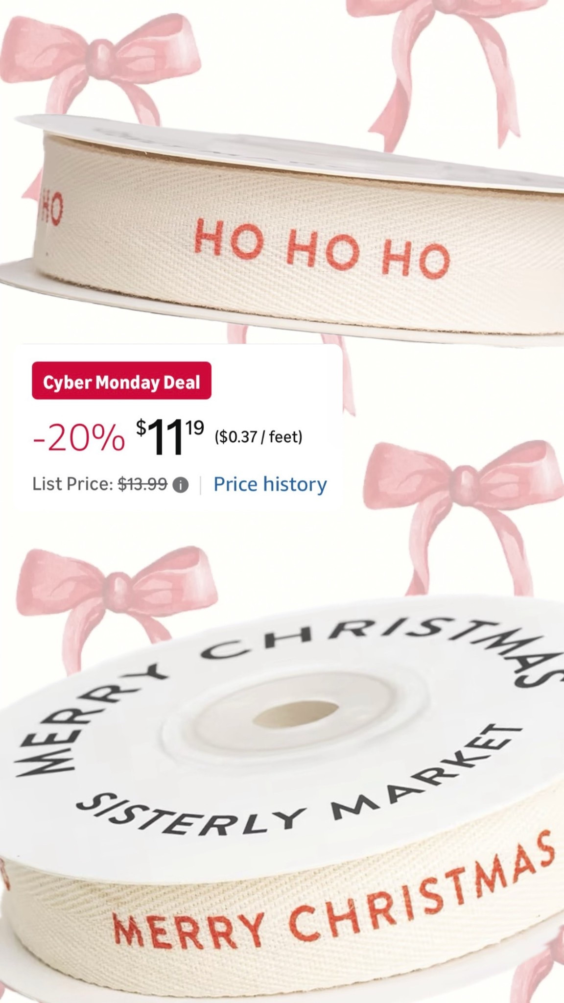 Are these not the cutest?! Ribbon for gifts this Christmas is such a must! 🎅🏼