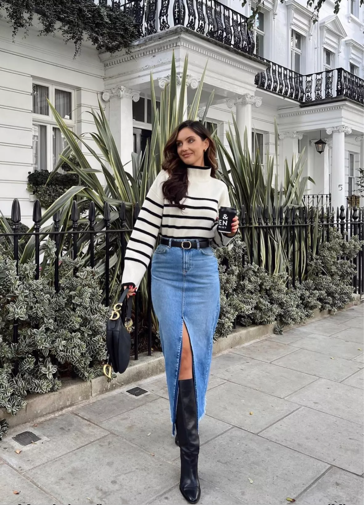 Oversized Mock Neck Striped Jumper curated on LTK