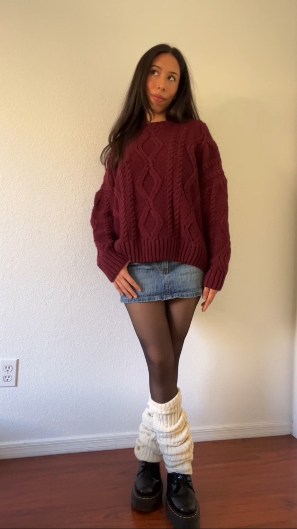 Thanksgiving outfits red burgundy cable knit and mini skirt which is brandy “Brielle 90s” 

#LTKSeasonal #LTKHoliday