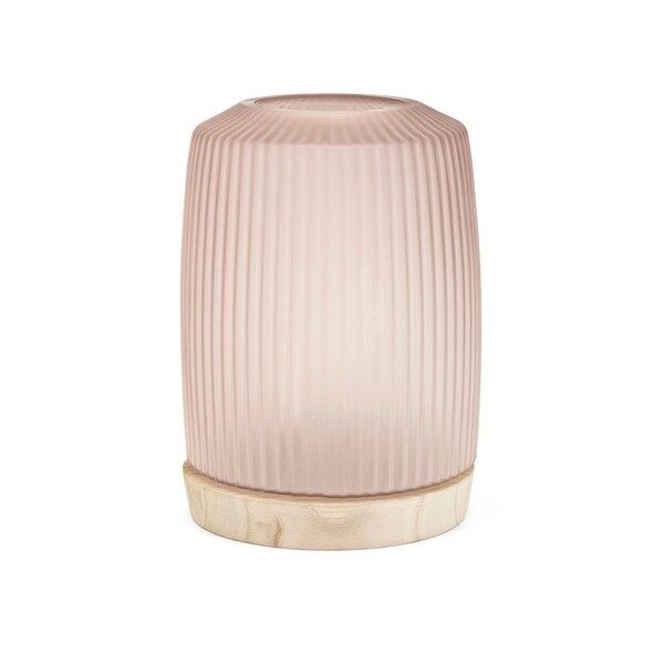 Crystine Pink Large Glass and Wood Vase | Bed Bath & Beyond