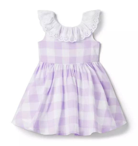 Gingham Eyelet Collar Dress | Janie and Jack