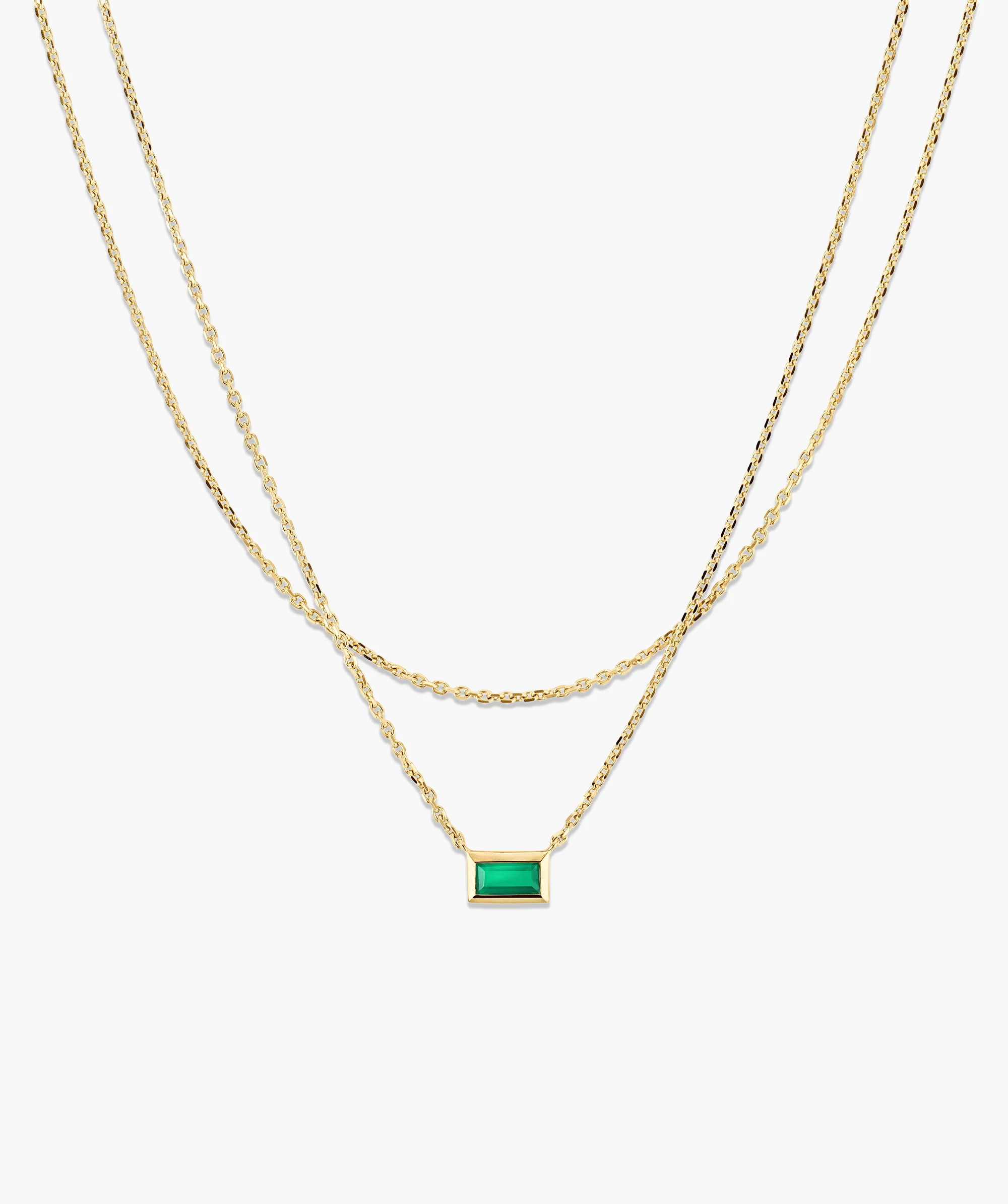Layered Baguette Necklace | Mejuri Fine Crew