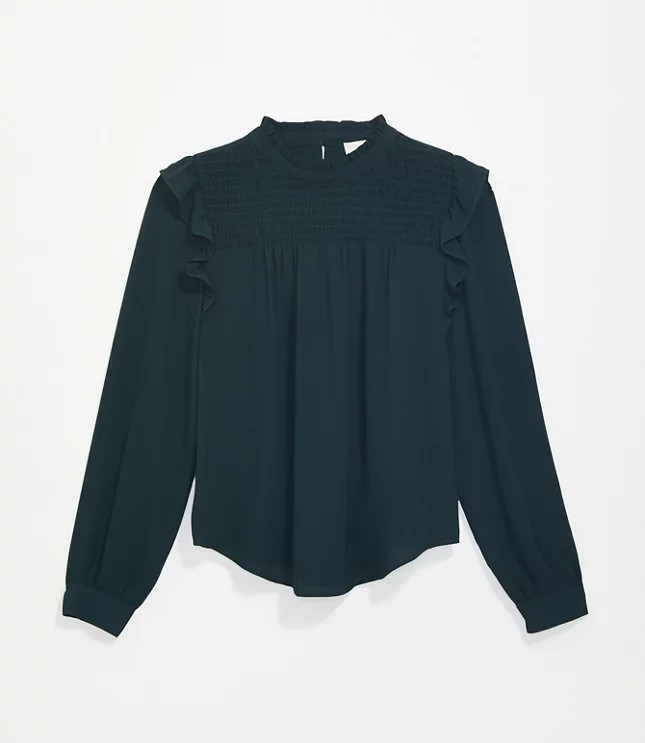 Smocked Yoke Blouse | LOFT
