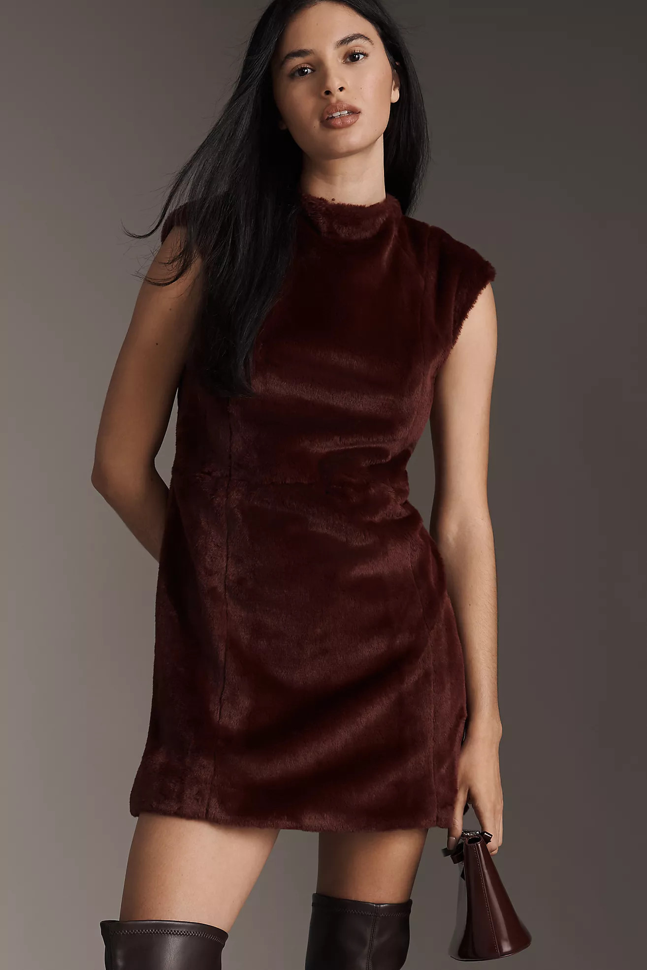 Hutch Dev Faux Fur Mini Dress | Anthropologie (US)