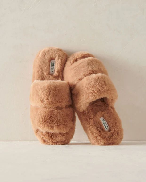 Faux Fur Banded Slippers | Talbots