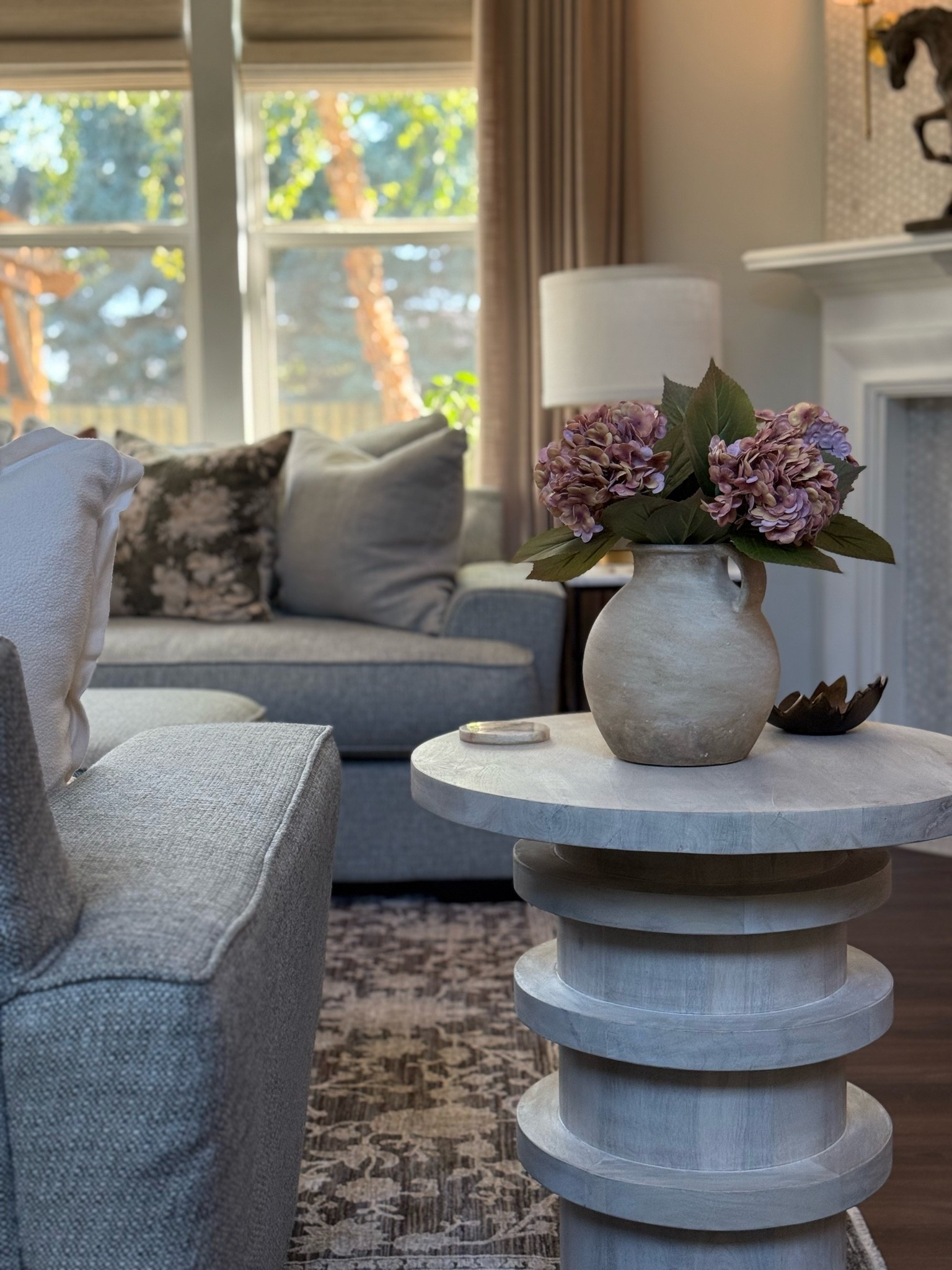 Faux hydrangeas perfect for late summer through fall.

#LTKHome #LTKSeasonal