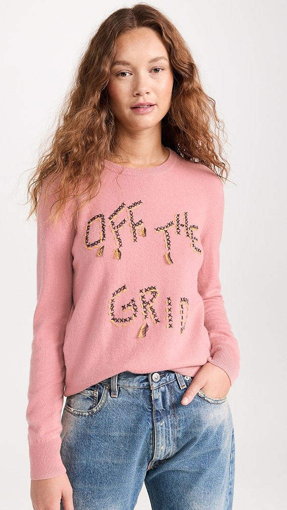 Lingua Franca Off The Grid Cross Stitch Cashmere Crewneck | Shopbop | Shopbop
