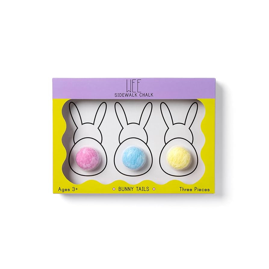 wee by TWEE Bunny Tails Sidewalk Chalk | Limited Edition Sidewalk Chalk | Pink, Blue, Yellow | Cl... | Amazon (US)
